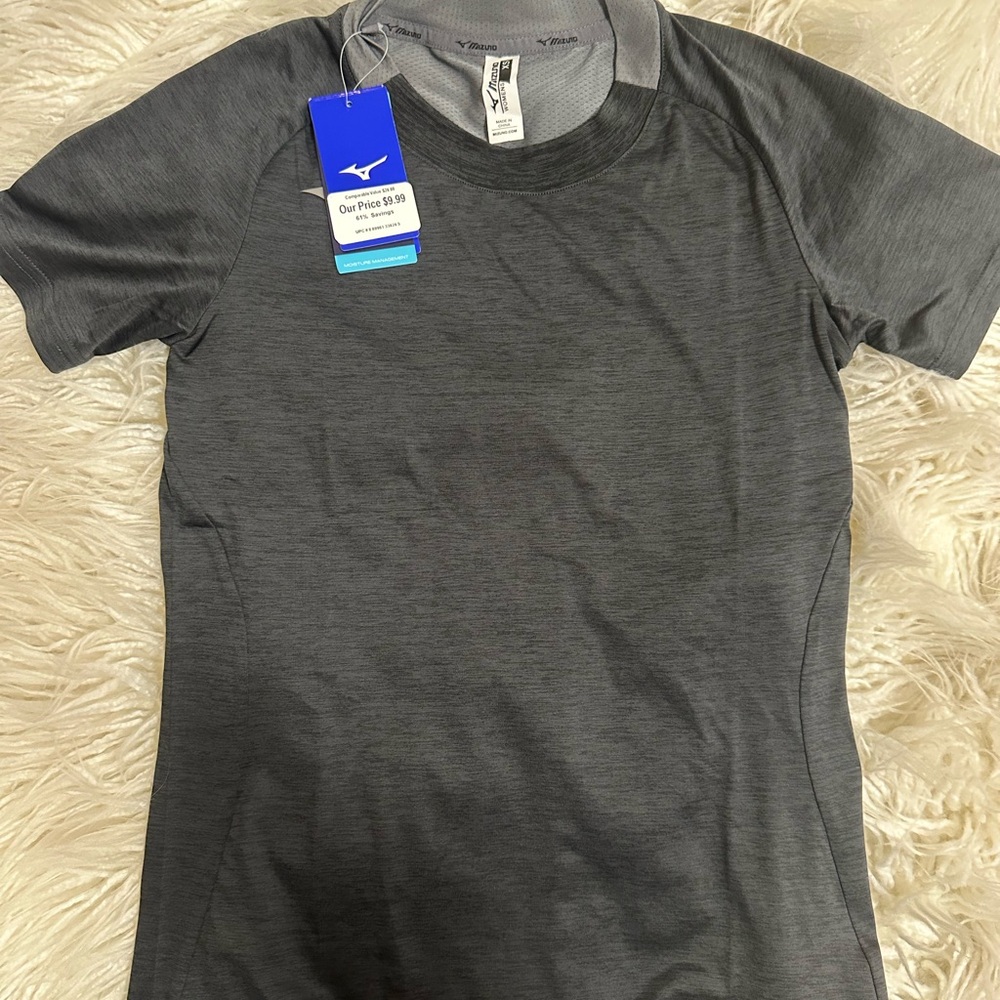 Mizuno Gray Short Sleeve Tee Classic Fit